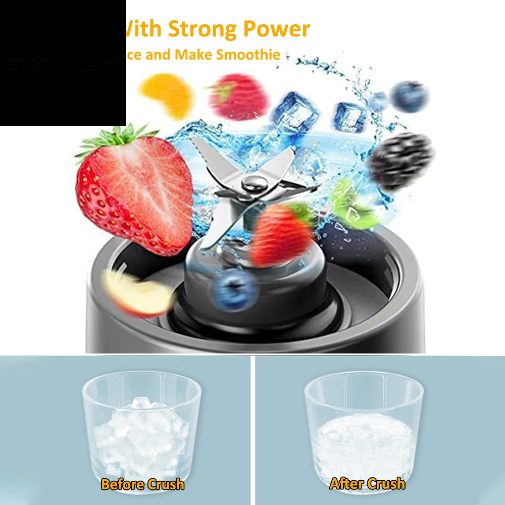 Portable Blender Mini Electric Fruit Juicer Mixer USB Rechargeable Smoothie Orange Fresh Juice Blender Portable Blender