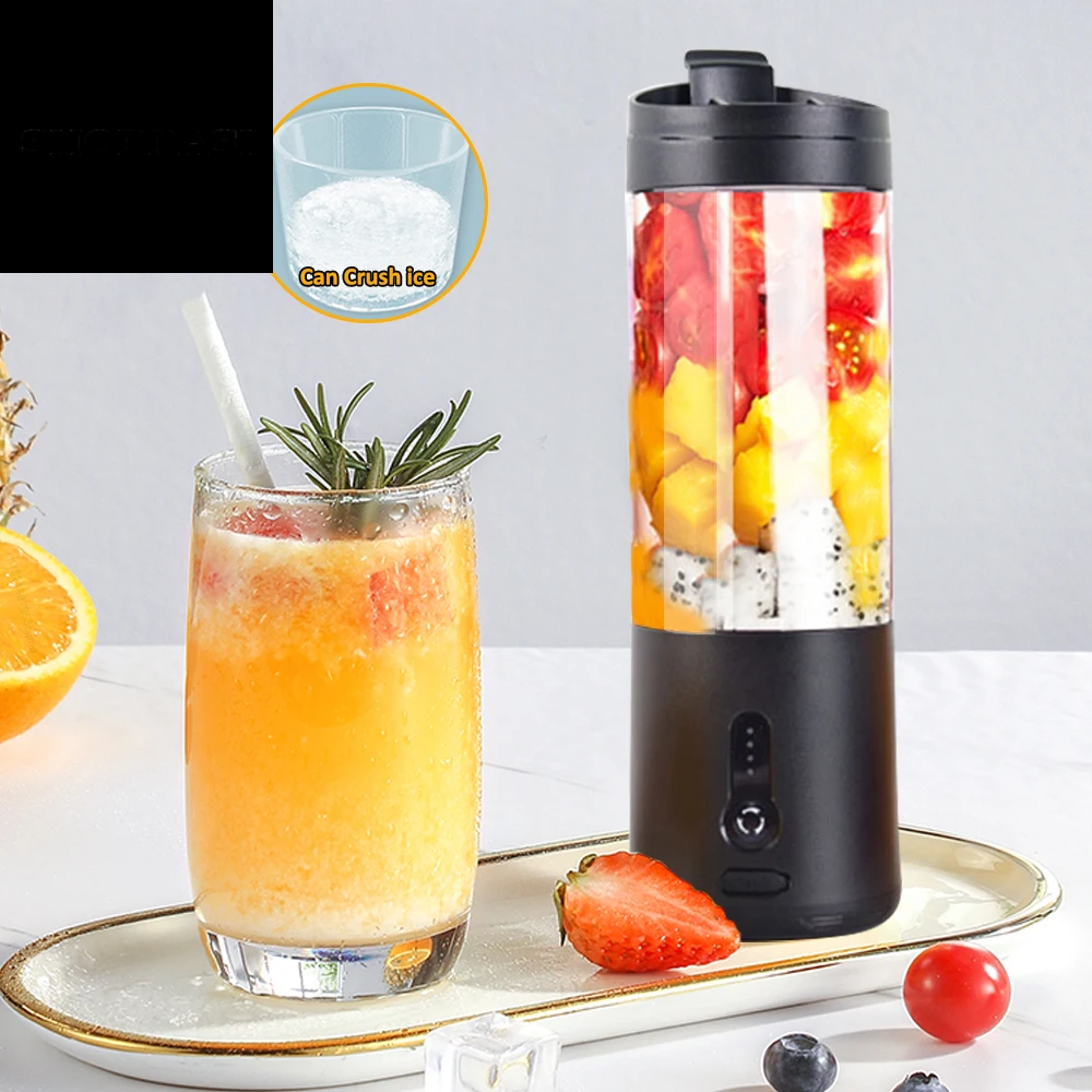 Portable Blender Mini Electric Fruit Juicer Mixer USB Rechargeable Smoothie Orange Fresh Juice Blender Portable Blender